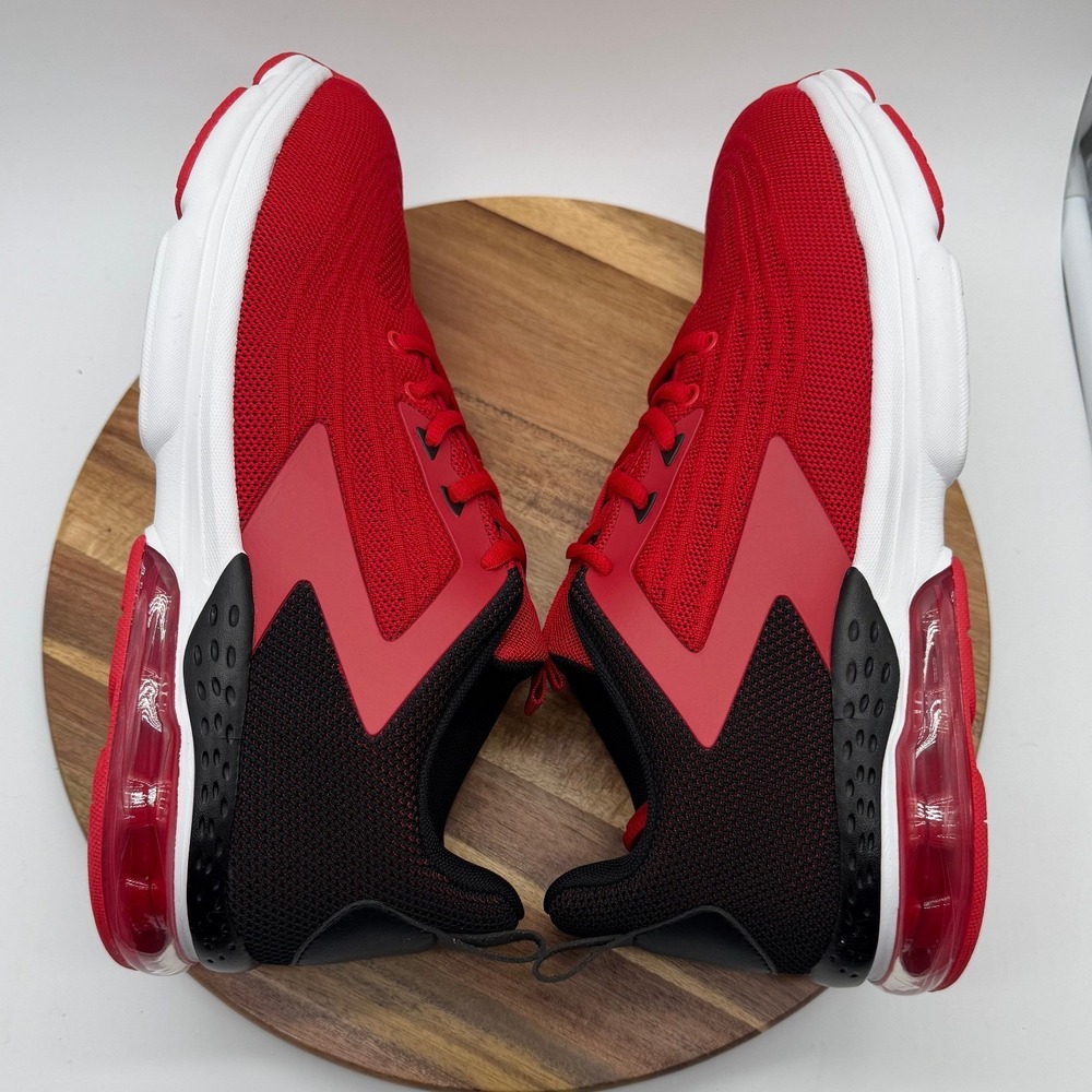 Jerko QX01M Men's 11 ‎ Red Black Mesh Running Shoes Air Cushion Sneakers - Picture 5 of 9